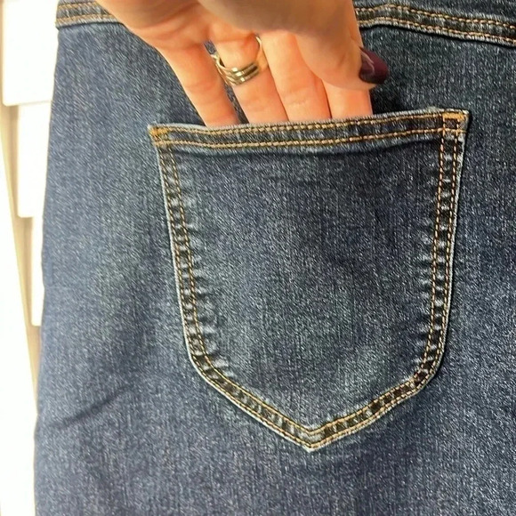 Modcloth Karaoke Seamstress Stretch Mini Denim Skirt Size 16 - Picture 10 of 10